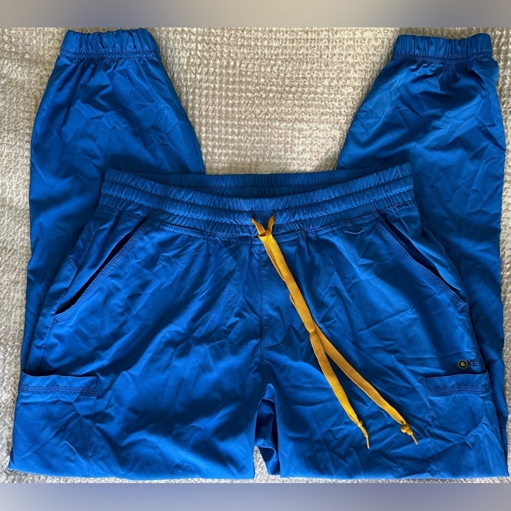EUC⚡️Carhartt Force Men’s Large Blue Jogger Pants Stretch Cargo Outdoor